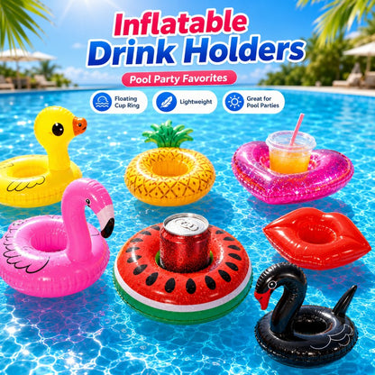 Hawaii Flamingo Coco Cup Holder Beverage Boats Phone Stand Floating Inflatable Pool Float Cup Holder Summer Beach Party Supplies