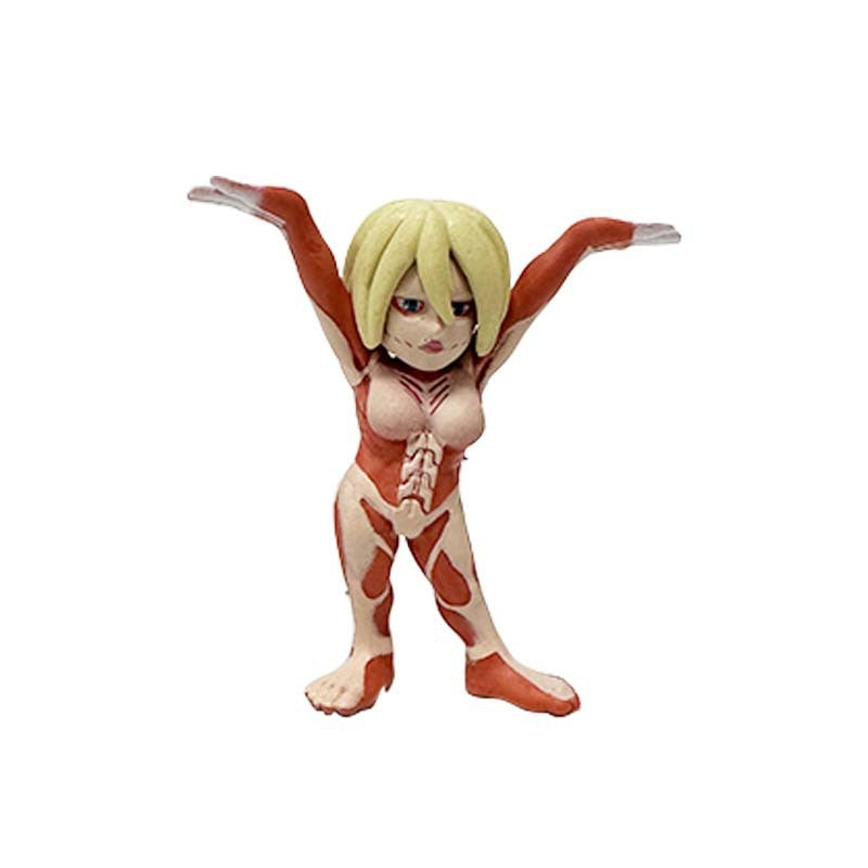 6cm Ataque dos Titãs Anime Figura Eren Jaeger Boneco de Ação 5 Peças Coleção Modelo Decoração de Quarto Brinquedos de Presente de Natal para Crianças