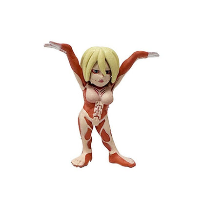6cm Ataque dos Titãs Anime Figura Eren Jaeger Boneco de Ação 5 Peças Coleção Modelo Decoração de Quarto Brinquedos de Presente de Natal para Crianças