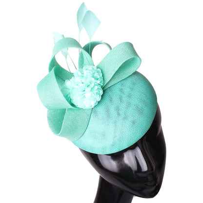 Acessórios de Cabelo para Noiva Bege Imitação Fascinators Chapéus Chapéu de Coquetel Ocasião Chapelaria Tiara