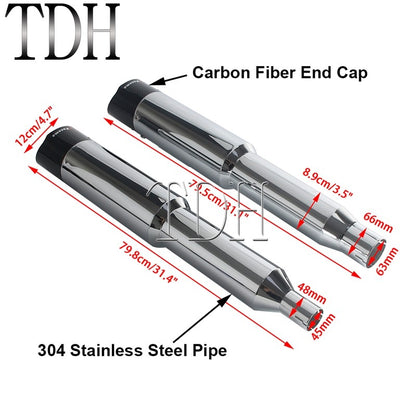 Motorcycle Exhaust System Carbon Fiber Muffler Pipe For Harley Street Road Glide ST FLTRXST FLHXST FLHX PAZOMA Exhaust Mufflers