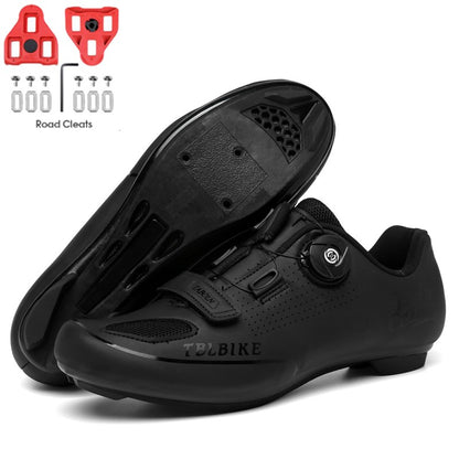 Cycling MTB Shoes with Clits Men Route Cleat Road Bike Speed Flat Sneaker Racing Women Bicycle Mountain Spd Biking Footwear