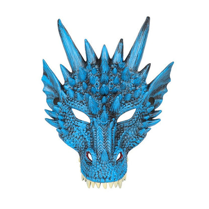 PU Foaming 3D Animal Dragon Mask for Halloween Carnival Party Halloween Dragon Mask Cosplay Dragon Scary Mask Monster Mask