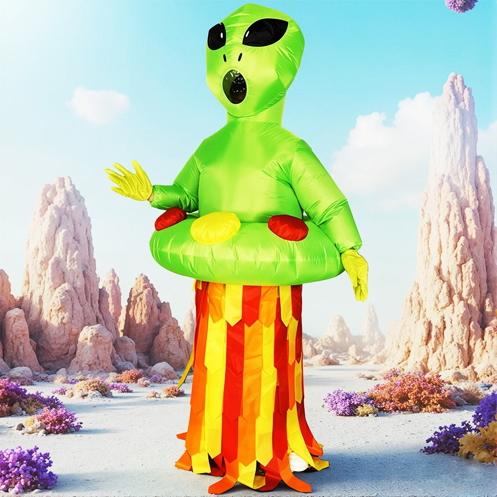 Fancy Funny Mascot Astronaut ET Inflatable Alien Costume Suit Dress Adult Purim Halloween Carnival Anime Party Cosplay Costumes