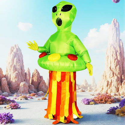 Fancy Funny Mascot Astronaut ET Inflatable Alien Costume Suit Dress Adult Purim Halloween Carnival Anime Party Cosplay Costumes