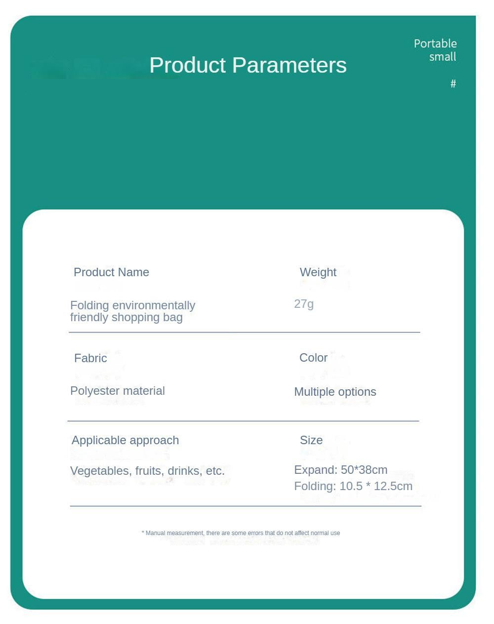 Reusable Foldable Supermarket Shop Large Folding Shopping Bag Easy to Carry Eco-friendly Big Capacity Eco Storage Handbag