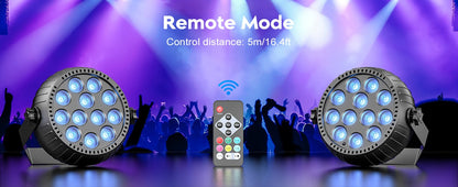 4PCS Par Light LED RGB Lights Stage Effect Lighting Projector DMX512 Sound Control DJ Disco Party Lights for Bar Club Theater