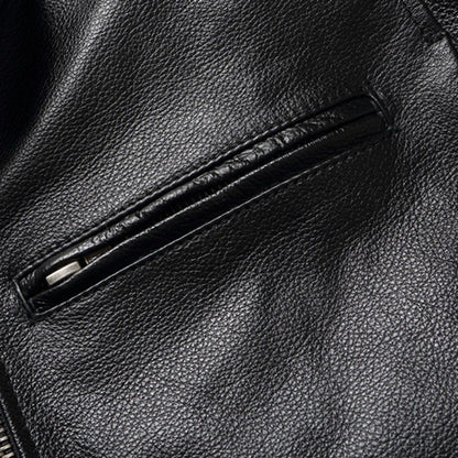 Men Imatition Leather Retro Stand Collar Jacket PunkStyle Coat Motorcycle Clothe