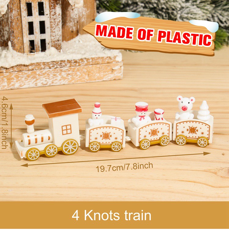 Wooden/Plastic Train Christmas Ornament Merry Christmas Decoration For Home 2025 Xmas Gifts Noel Natal Navidad New Year 2026