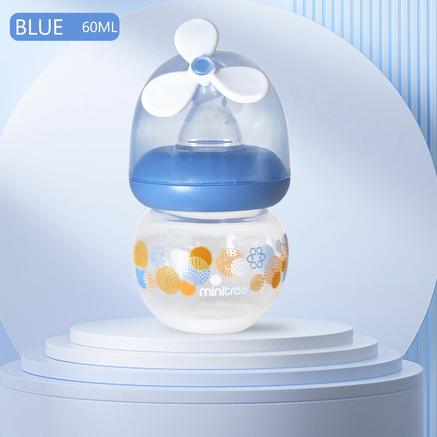 60ML mini baby bottle with windmill design, made of PP material