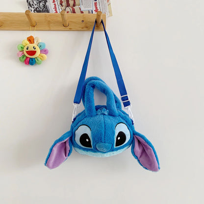 Disney Lilo & Stitch Plush Toys Kawaii Plush Messenger Bag Girl Handbag Anime Stuffed Toys Children Cartoon Plushie Soft Bag