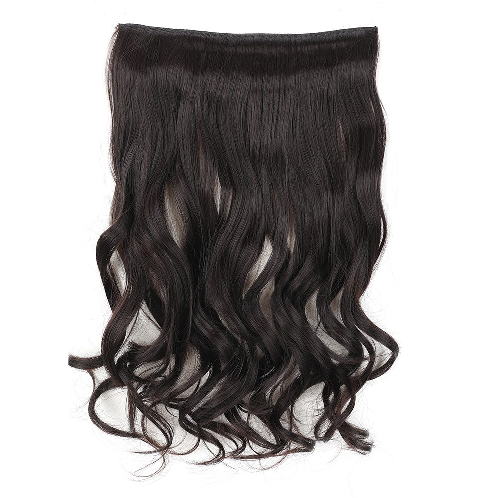 Fio Invisível em Apliques de Cabelo Sintético Ondulado 2 Presilhas em Apliques de Cabelo 45cm Fio de Nylon Peça de Cabelo Sintético para Mulheres