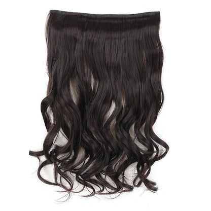 Fio Invisível em Apliques de Cabelo Sintético Ondulado 2 Presilhas em Apliques de Cabelo 45cm Fio de Nylon Peça de Cabelo Sintético para Mulheres