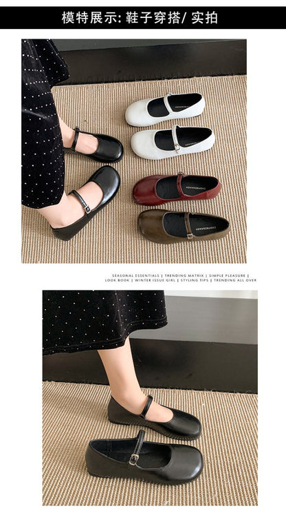 2025 New Elegant Comfortable and Versatile Woman Round Toe Lady Barefoot Flats Elegant Soft Sole Ballerina Party Mary Jane Shoes