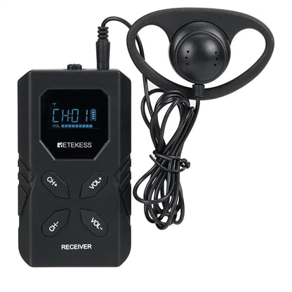 Retekess TT117 FM Sistema de Guia Turístico Transmissor Receptor para Museu Igreja Conferência Reunião Fábrica Treinamento 72-76MHz