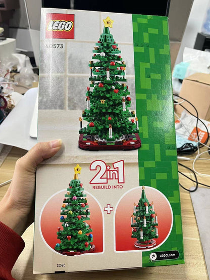 LEGO Árvore de Natal 2 em 1 para Reconstruir 40573 Kit de Blocos de Montar Brinquedos para Crianças a Partir de 12 Anos Presente de Aniversário Natal (476 Peças)