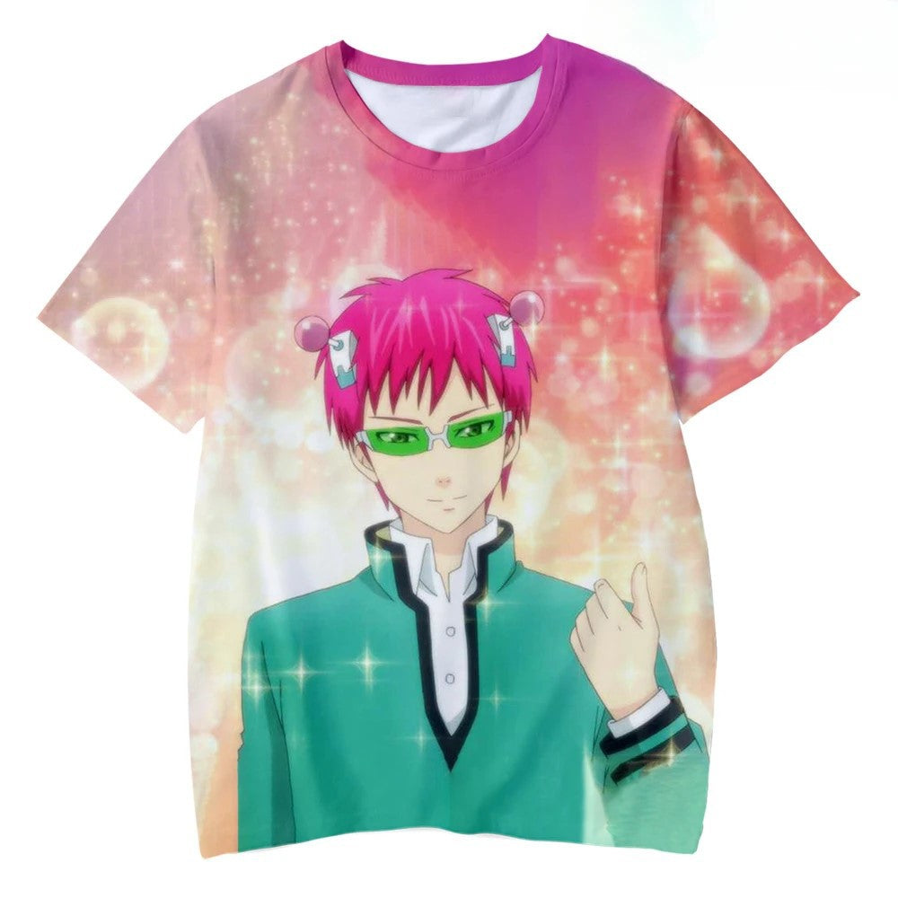 Saiki Kusuo No Sai Nan Men Printed T-shirt Miyagi Endgame Dorohedoro Backpack Young T Shirt Sakura Wars Cosplay Japan Anime Tees