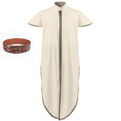 Long Tunic Jerkin Vikings Men's Tarbard Surcoat Medieval Renaissance Costume Shirt Coat Vest Outfit Tabard Costume For Adult