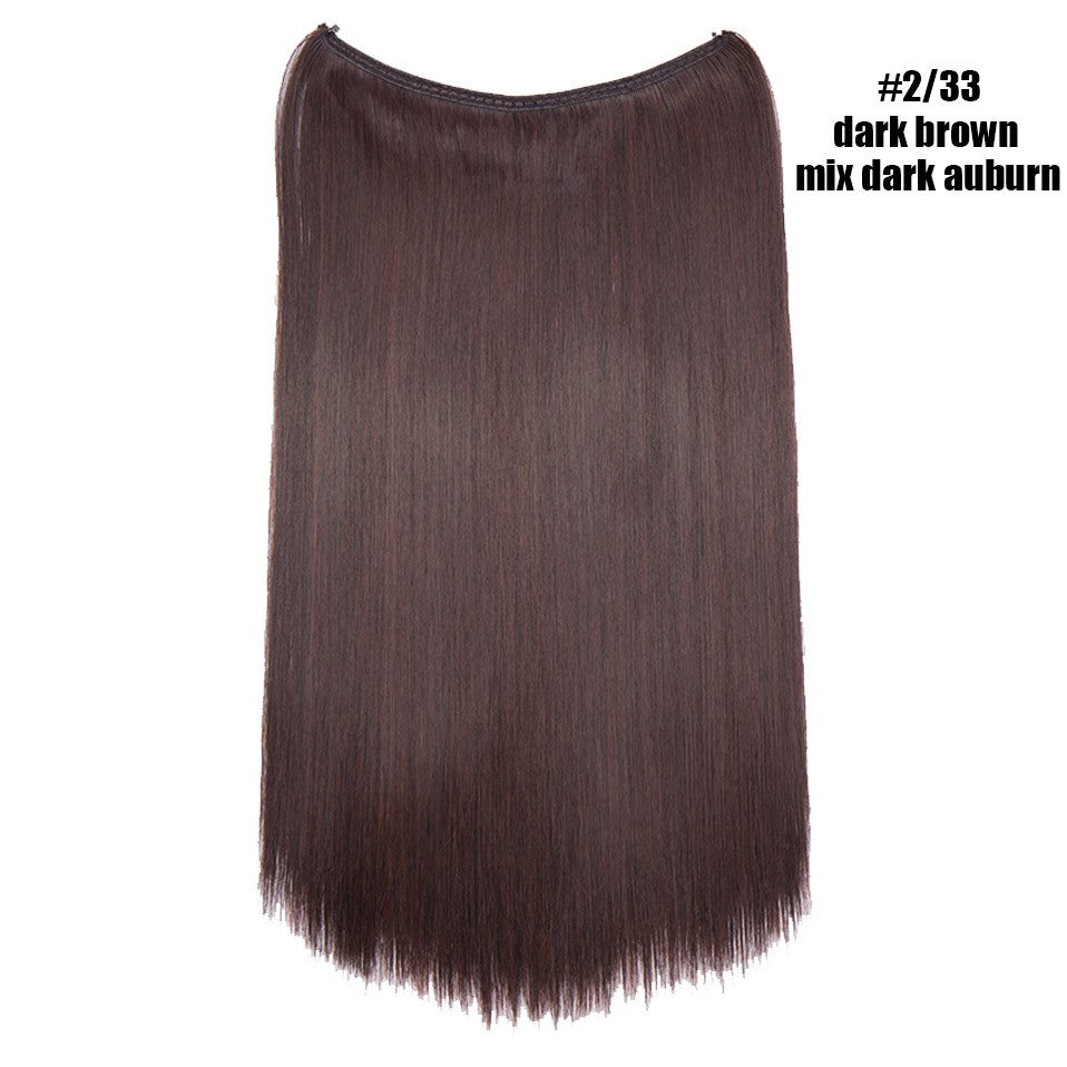 BENEHAIR Cabelo Sintético com Fio Invisível Sem Clipes Extensões de Cabelo Linha Secreta de Pesca Apliques de Cabelo Falso Para Mulheres