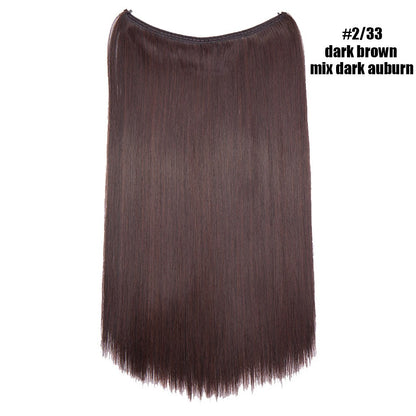 BENEHAIR Cabelo Sintético com Fio Invisível Sem Clipes Extensões de Cabelo Linha Secreta de Pesca Apliques de Cabelo Falso Para Mulheres