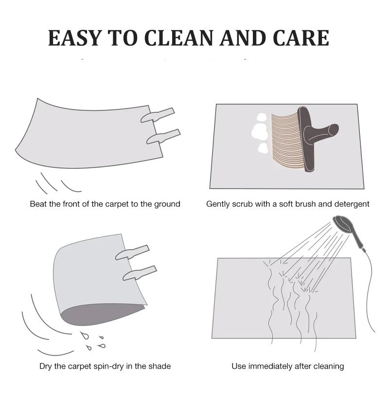 VIKAMA Bohemian Crystal Velvet Anti Slip Carpet For Living Room ,Floor Bedroom Big Size Rugs, Sofa Mats, Study,Home Decoration