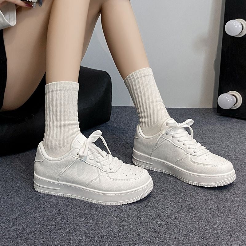 New Casual Small White Sneakers Lightweight Comfortable Sports Board Shoes Fashionable Solid Color Tennis Sneakers for Women