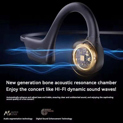 B33 Bone Conduction Earphones Bluetooth 5.4 Wireless Headphones HD Clear Mic Sports Headset for Workout Running Driving