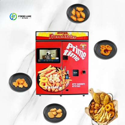 Máquina Totalmente Automática Inteligente de Batata Frita Máquina Comercial de Venda de Batata Frita Máquina de Venda Automática 24 Horas sem Atendente