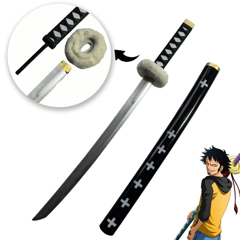 One Piece Cosplay Roronoa Zoro Katana Sword PU Trafalgar Sword Law Role Playing Yuki Samurai prop Party toy Sword 72cm