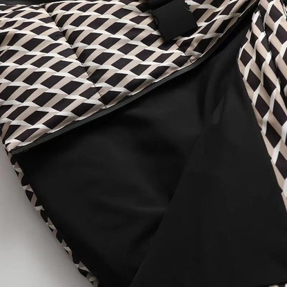 Women's Winter Hooded High Waist Padded Sport Parkas Coats with Belt Female Elegant Thick Warm Pockets Windproof Skiing Jackets