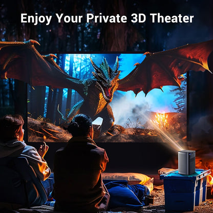 Projetor BYINTEK P70 4K 1080P DLP Mini Projetor Portátil para Home Theater Smart Wi-Fi & Bluetooth para Filmes & Jogos Com Bateria