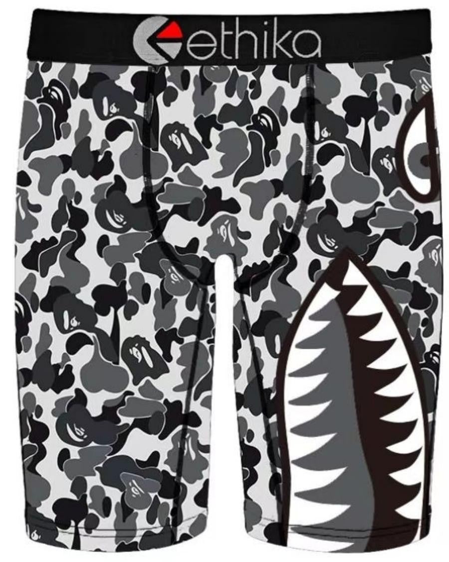 ETHIKA Men's Underwear Sexy Print Boxer Cueca Man Lingerie Men Panties Boxershorts Boxerbriefs Boxers Briefs Shorts Plus Size