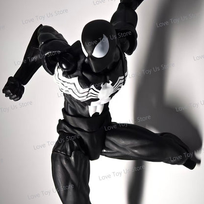 Original Mess Toys Spider Man Simbionte Spiderman Messtoys Terno Preto Vizinho Aranha Escarlate Anime Boneco de Ação Presentes Brinquedos