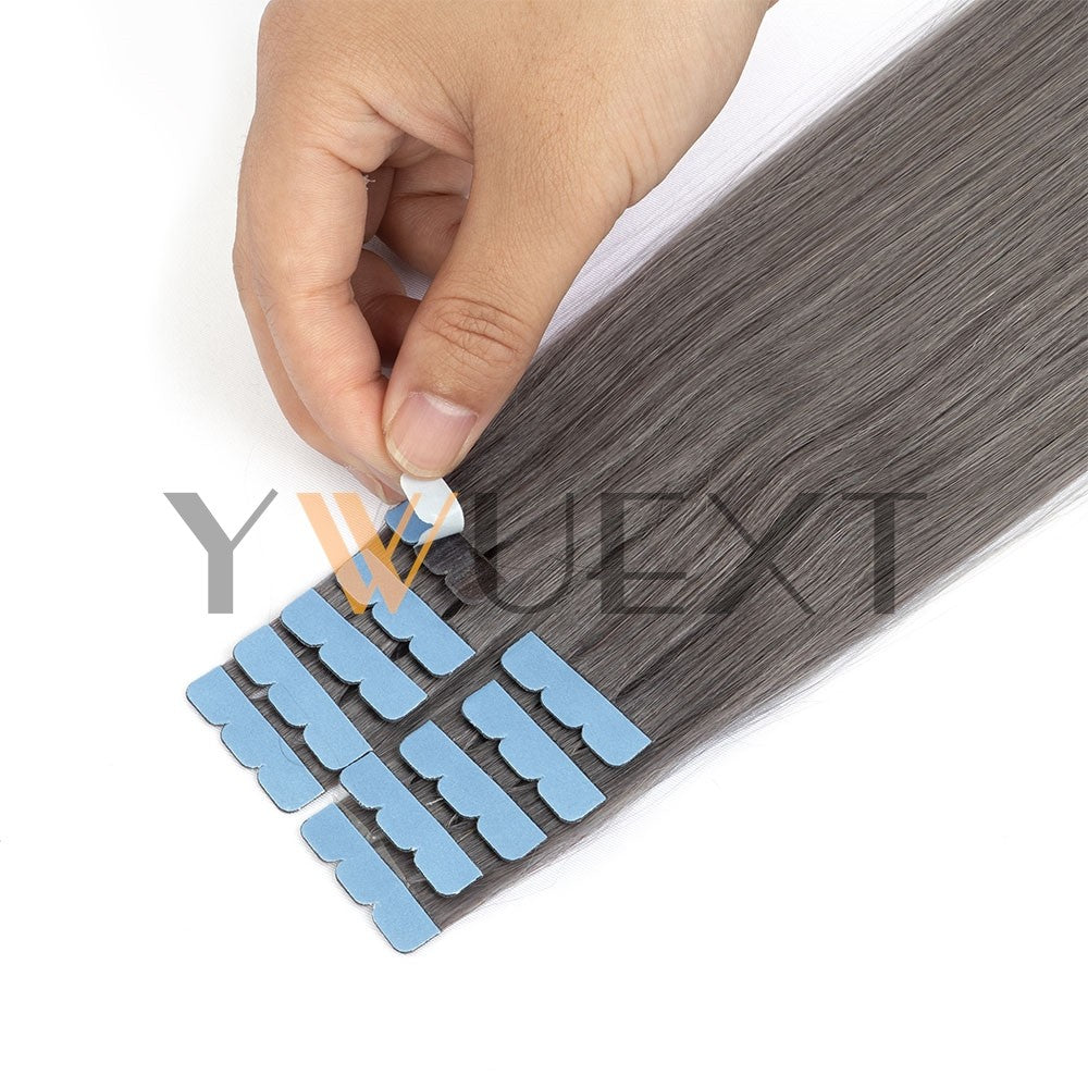 Cabelo Humano em Fita Mini YWUEXT em Cores Fantasia 12-20 polegadas Liso Natural Sem Costura Extensões de Cabelo em Fita para Penteado de Saída