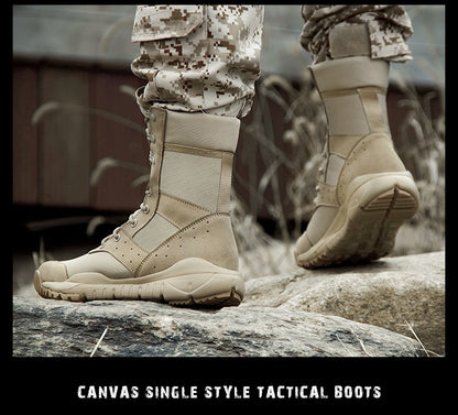 Bota Tática Leve de Verão para Combate Masculina e Feminina, Treino de Escalada, Impermeável, Caminhada ao Ar Livre, Sapatos de Malha Respirável