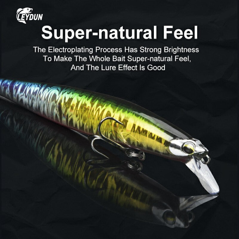 Floating Sea Bass Fishing Lures Baits 130mm 20g Minnow Lures with Flash Blade Hard Lure Good Action Wobblers Tackle Pike