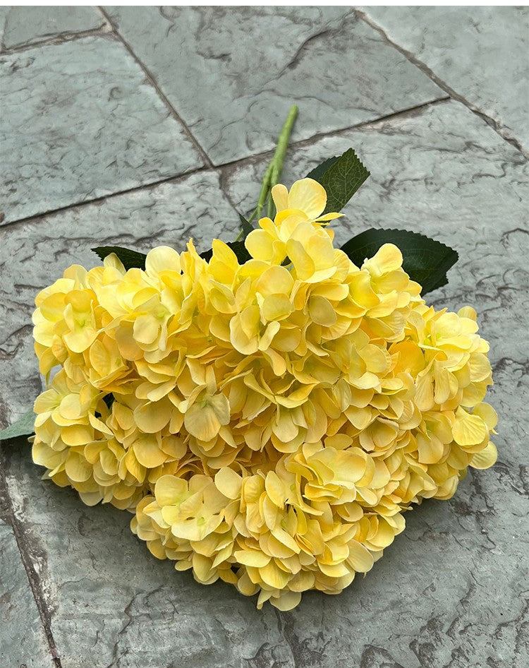 5 Heads Hydrangea Bouquet Silk Artificial Flowers for Party Wedding Living Room Decoration Accessories Home Decor Fake Flowers