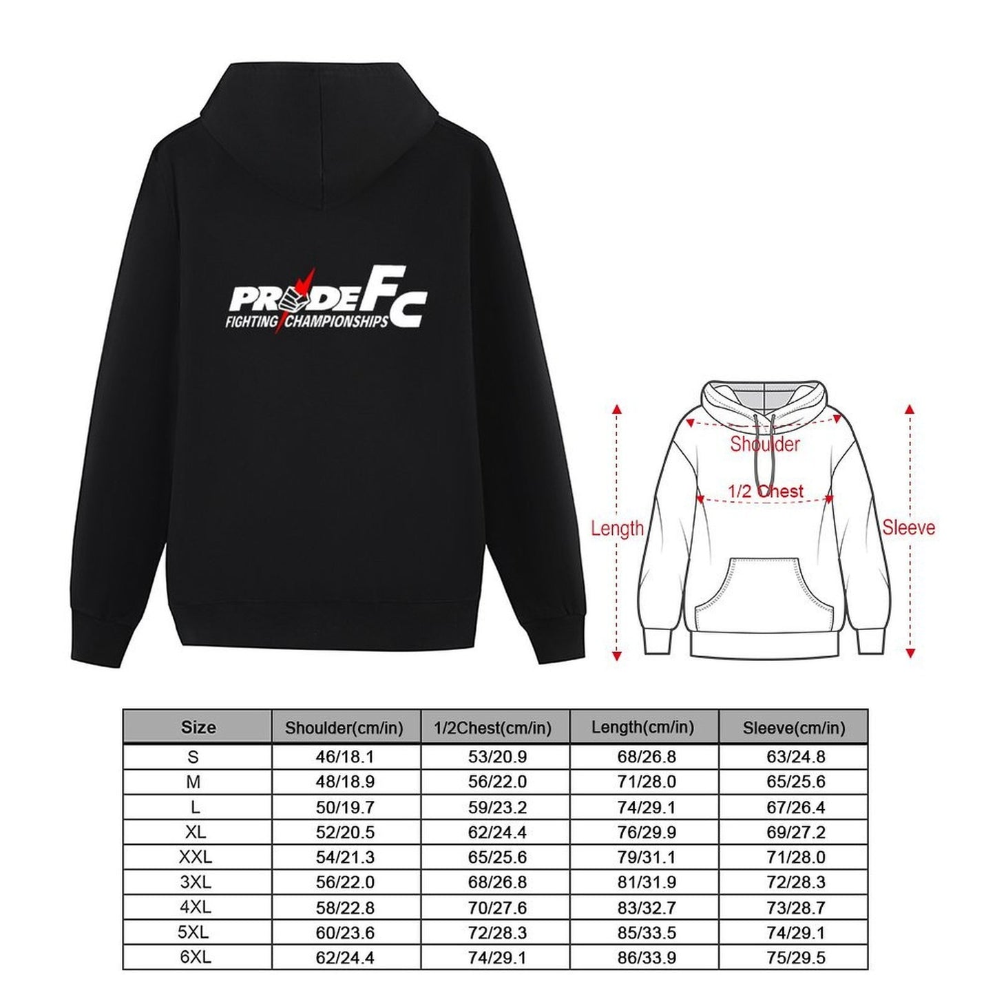 Pride FC (White) Hoodie male clothes men's coat men clothing aesthetic clothing new hoodies and sweatshirts