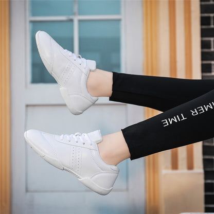 BAXINIER Girls Cheer Shoes for Women White Cheerleading Dance Sneakers Youth Shool Walking Shoes Athletic Training Tennis