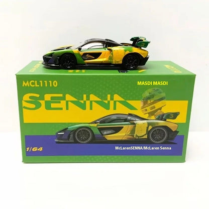 Novidade em Estoque Masdi 1:64 Mclaren Senna 1110 Edição Especial Modelo de Carro Estático em Liga Leve Personalizado Brinquedo de Menino Presente Colecionável