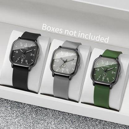 1/2/3PCS Fashion Square Women Watches Casual Silicone Strap Quartz Watches Sports Wristwatch For Men Women Students?Without Box?