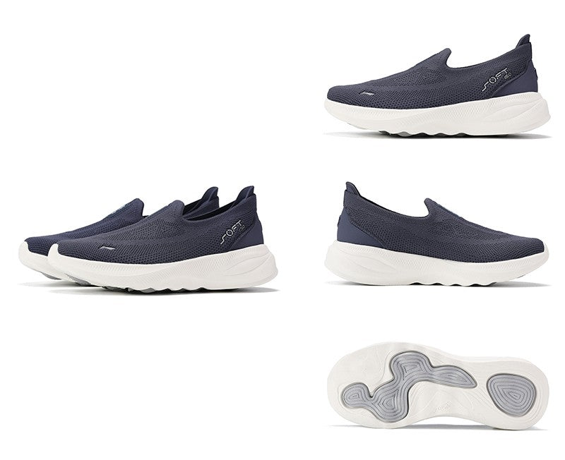 Li-Ning Women SOFT GO 2 KNIT Slip-on Casual Walking Shoes Breathable Cushion Flexible LiNing Comfortable Sports Sneakers AGLV018