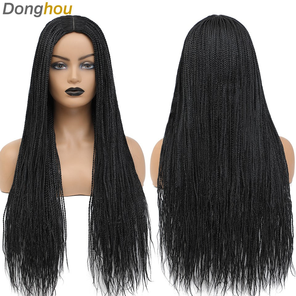Long Straight Box Braided Wigs 26'' Good Quality Synthetic Twist Braids Wigs Perruque Tresses Africaines Femmes Solde Easy Wear