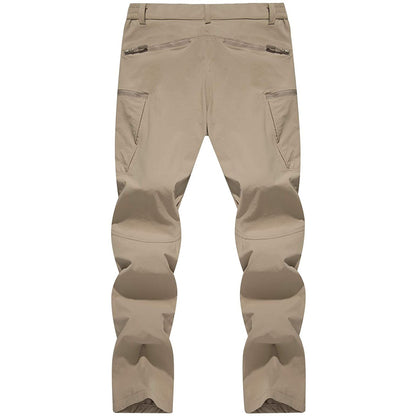 TACVASEN Summer Lightweight Trousers Mens Fishing Pants Outdoor Hiking Nylon Quick Dry Pockets Cargo Pants Casual Work Trousers