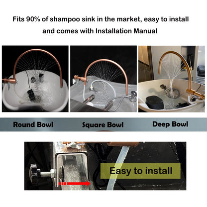Equipamento de spa capilar Terapia aquática Circulação de água Chuveiro cascata para lavatório de salão Cama de salão Equipamento de salão estilo japonês