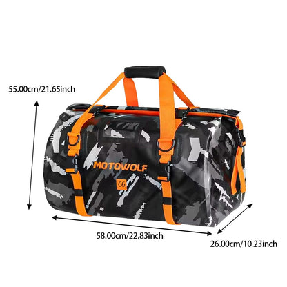 Motorcycle Dry Bag Waterproof Reflective Tail Duffle Bag Skiing Travel Hiking Camping Boating Riding Fishing Outdoor Luggage