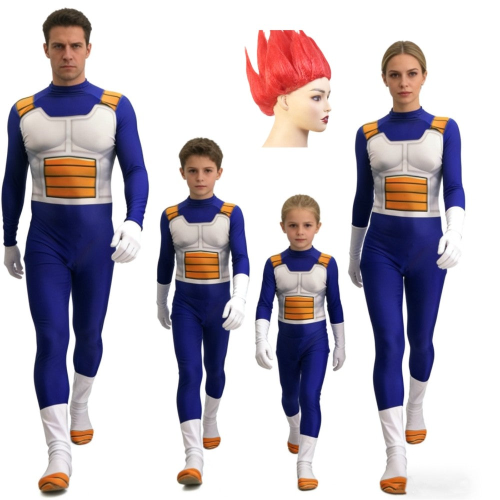 Men's Vegeta TRUNKS Kids Adult Cosplay Costume Super Saiyan Boys Youth GOKU Torankusu Halloween Jumpsuit Bodysuit Party Dress Up