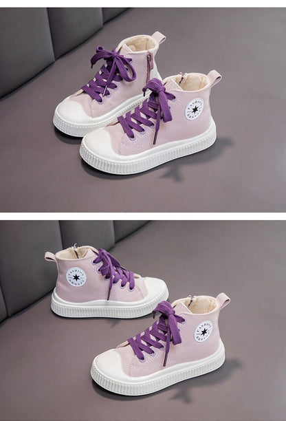 Children sports shoes outdoor indoor boys and girls non-slip canvas shoes campus students