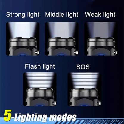 Powerful 3*SST20 LED Flashlight 18350 Super Bright Portable Torch Lamp Rechargeable Waterproof with CAP CLIP for Hiking Camping