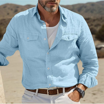 Men's Shirts Shirts for Man Men's Shirt Linen Shirt Shirts Men's Linen Shirt Men Shirt Man Business Gentleman Denim Shirts